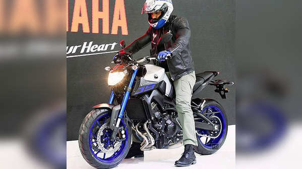 John Abraham unveils the Yamaha MT-09 at Auto Expo