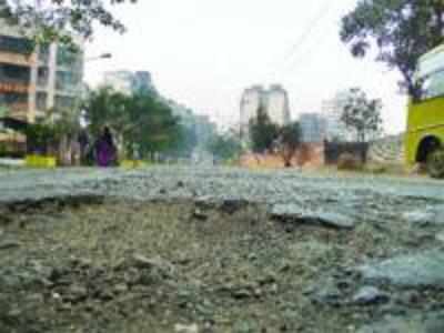 Residents of Brahmand complex bear the brunt of battered roads