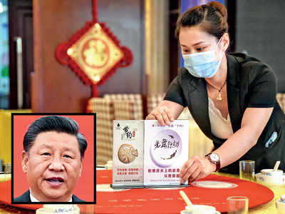 Xi asks Chinese diners to order less