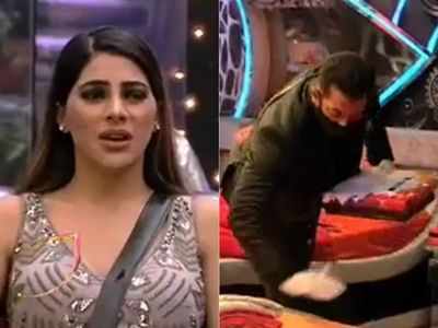 Salman Khan enters Bigg Boss house to clean Rakhi Sawant’s bed after Nikki Tamboli refuses to do so, says ‘No work is small’