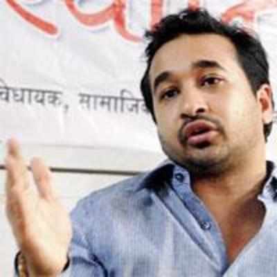 No trace of bullets in Nitesh Rane's Khar office