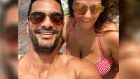 Neha Dhupia looks stunning in a bikini on her birthday vacation with husband Angad Bedi 