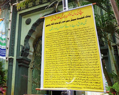 Posters discouraging triple talaq spring up in city mosques