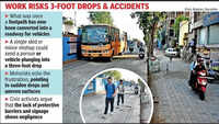 Metro works pull footpaths out from under pedestrians