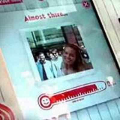 Smile at touch-screen kiosk and get ice cream
