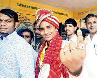 Side lights: Groom's vow: First vote, then marry