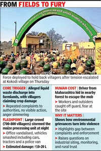 Pollution row boils over as villagers storm plant