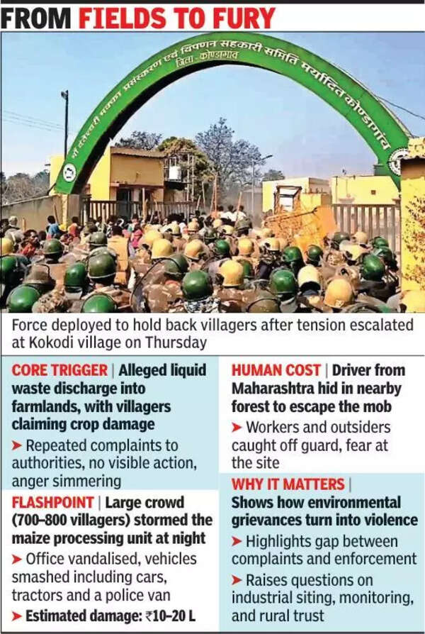 Pollution row boils over as villagers storm plant