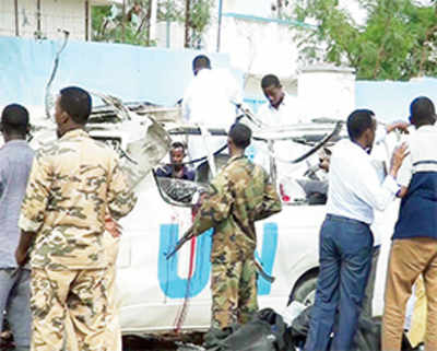 10 dead in bomb attack on UN bus in Somalia