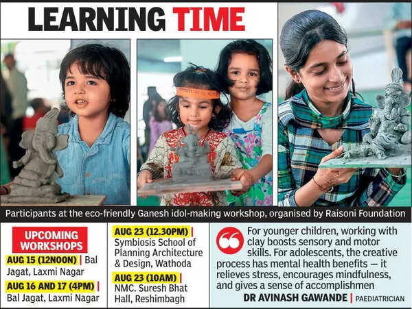 Clay, Care & Creativity: How Nagpur’s Ganesh Idol Workshops Shape Young Minds