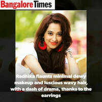 Radhika Narayan and Meghana Raj flaunt threaded fan-shaped earrings 