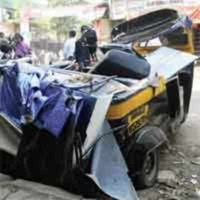 One dead in auto-dumper collision