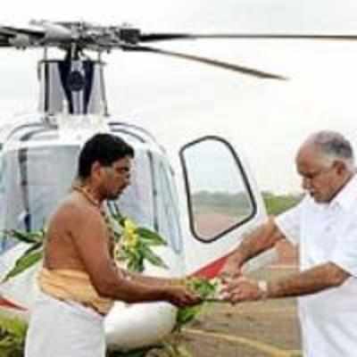 In 1,150 days as CM, BSY splurged Rs 42 cr on 400 chopper rides