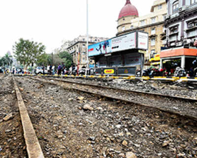 Road work unearths a slice of city’s transport history