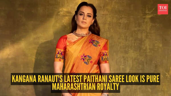 Kangana Ranaut channels her inner Marathi mulgi in a stunning Paithani saree