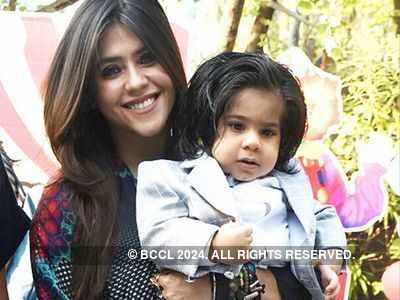 In photos: Ekta Kapoor poses with son Ravie Kapoor on his first birthday