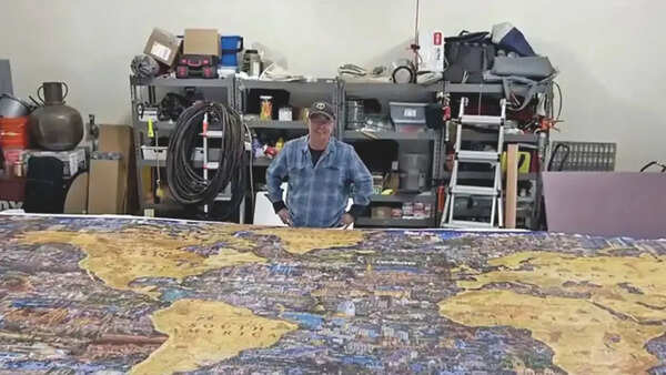 Believe it or not:  Grandpa conquered  the world with a 60,000 piece jigsaw