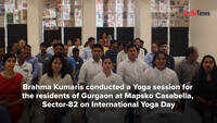 Yoga session by Brahma Kumaris in Gurgaon on Yoga Day 