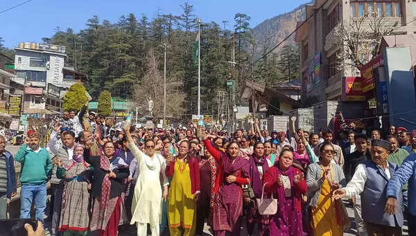 Residents protest water shortage and contaminated drinking water in aleo village near manali
