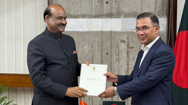 Om Birla meets new Bangladesh PM Tarique Rahman, hands over PM Modi’s letter