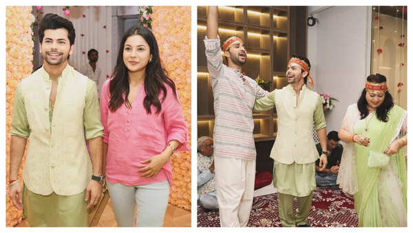 Siddharth Nigam's Kisi Ka Bhai Kisi Ki Jaan co-stars Shehnaaz Gill and Raghav Juyal join the actor for a grand Mata Ka Jagrata at his new house; see pics