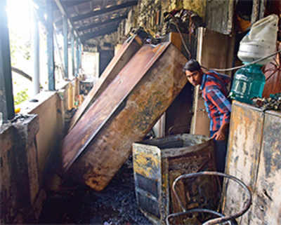 Major fire guts Masjid Bunder building floor