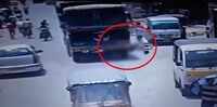 On cam: Two on bike came under truck in Telangana, died 