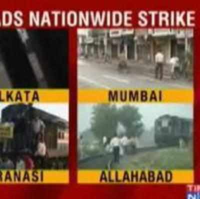 NDA, Left nationwide bandh hits normal life