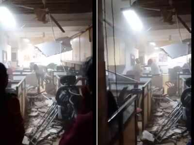 Portion of roof collapses at Finance Ministry's North Block office, one injured