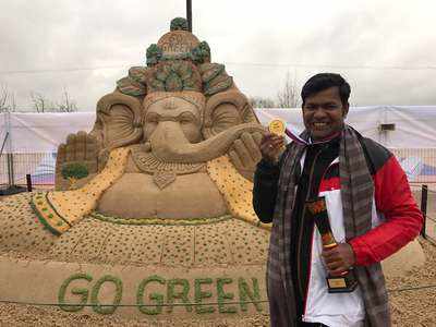 Sudarsan Pattnaik wins Gold medal in 10th Moscow sand art championship