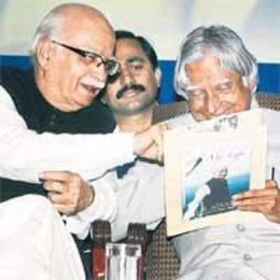 Advani misses Vajpayee at launch of autobiography