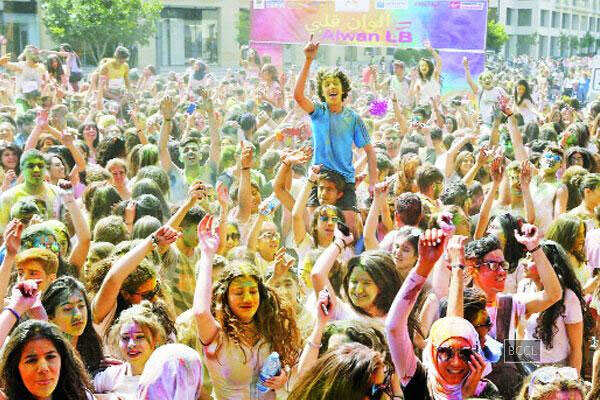 Lebanese Girl Guides Association organises colour run Alwan LB in Beirut, Lebanon