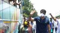 Shiv Sena criticises Sonu Sood, alleges political conspiracy behind him arranging transport for migrants 