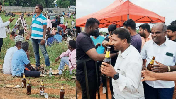 Watch: Liquor flows at event to celebrate Karnataka BJP candidate's LS win