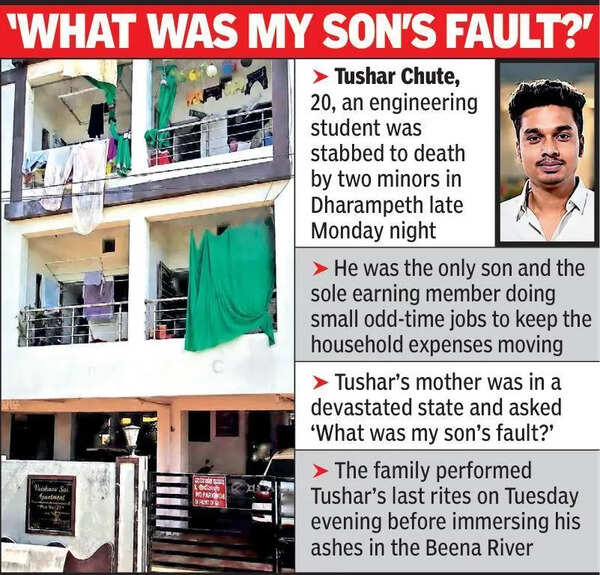Sole breadwinner lost, Chute family shattered after 20-yr-old stabbed to death in Dharampeth