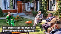 Watch: PDP chief Mehbooba Mufti meets party leaders 