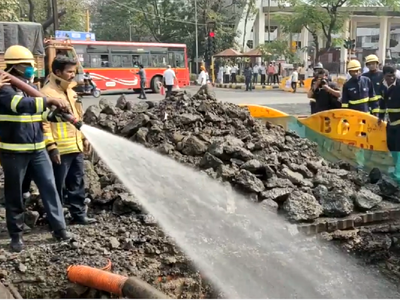 Vashi: Gas leakage reported as Mahanagar pipeline gets damaged during road work
