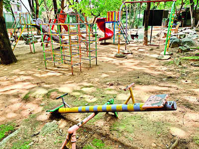 At this BBMP park, kids play with danger