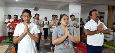 Yoga enthusiasts woke up to 108 suryanamaskara on Saturday in Bengaluru