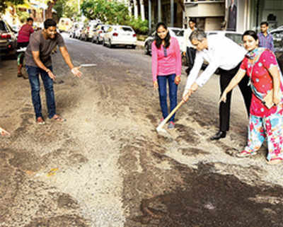Colaba residents find 107 potholes on just 2 roads