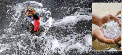 In barely an hour, Bengaluru received 0.4mm rain with hailstorms in several parts