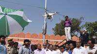 Aerial survey in the Walled City of Jaipur using drones launched 
