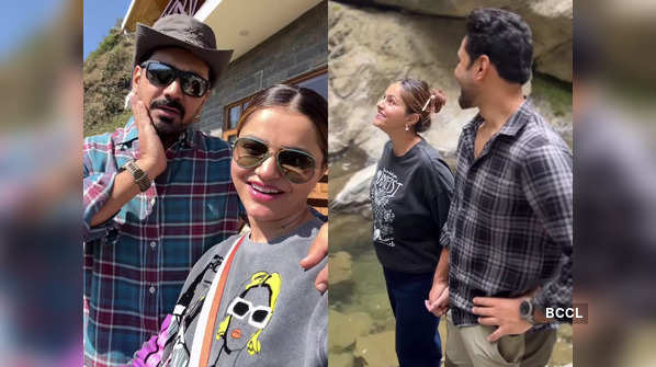 New parents Abhinav Shukla and Rubina Dilaik give a glimpse of their adventurous trip to the hills; says ‘Waterfall made her forget her hairfall’