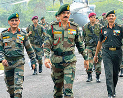 Army chief checks security