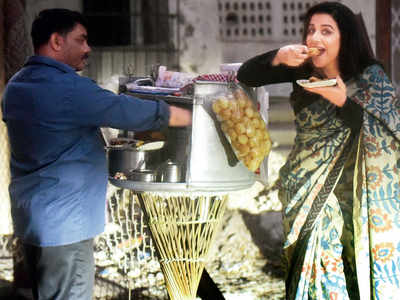 Spotted: Vidya Balan enjoying street food in Versova