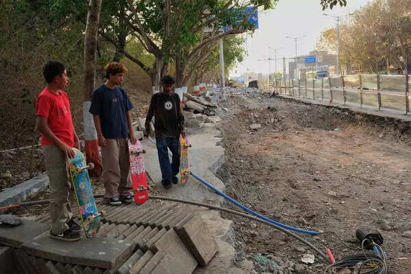 Road project takes over Pune city’s only free skateboarding park