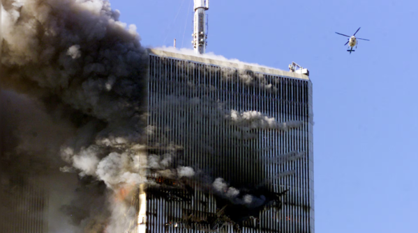 Smoke flows from World Trade Center