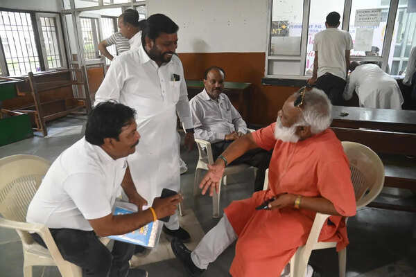 Partymen camp outside EVM strong room