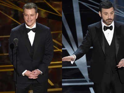 Oscars 2017: Jimmy Kimmel, Matt Damon continue feud