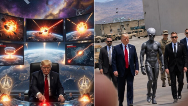 Trump’s Truth Social spree features aliens, space warfare and Iran strike memes
